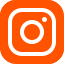 An orange Instagram icon in the footer.