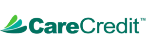 A black background showcasing the Care Credit logo.